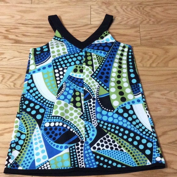 12 AGB groovy boho retro bright polka dot tunic - Picture 4 of 16